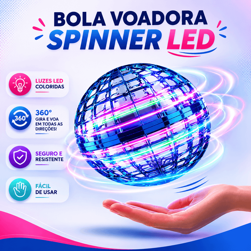 Bola Voadora Boomerang com LED - Spinner®